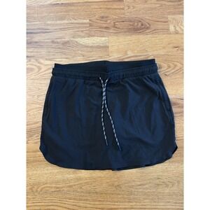 Athleta Trekkie Crest Skort Women's Size 8 Black Ripstop Quick Dry Performance‎